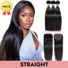 3Pcs Straight Hair Bundles Deals With 4x4 /5x5 Closure/13x4 Frontal HD Transparent Lace 100% Human Virgin Brazilian Hair Weaves COMELYHAIRS®