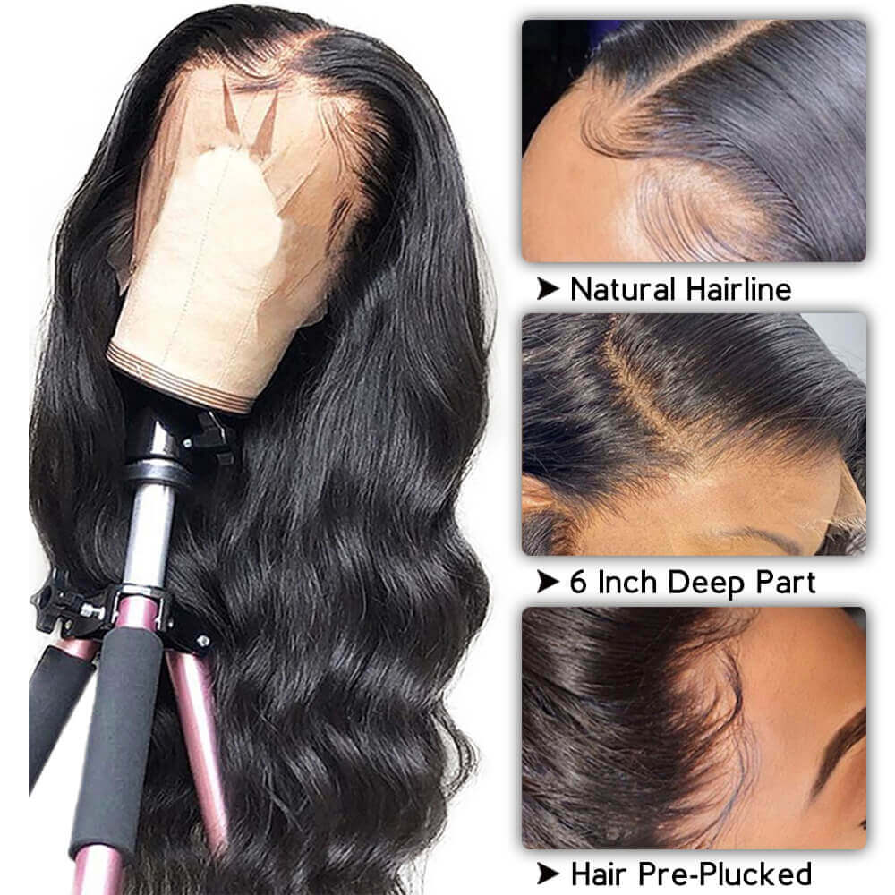 Kinky straight HD full frontal lace front 13x4 13x6 human virgin hair wigs 150% 200% COMELYHAIRS™