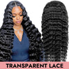 Deep wave transparent lace full frontal lace front natural black 13x4 13x6 human virgin hair wigs deepwave 150% 200% COMELYHAIRS™