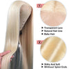 Straight 613 blonde wig 13x4 lace front wig full frontal wig HD lace transparent lace human virgin hair 150% 200% COMELYHAIRS™
