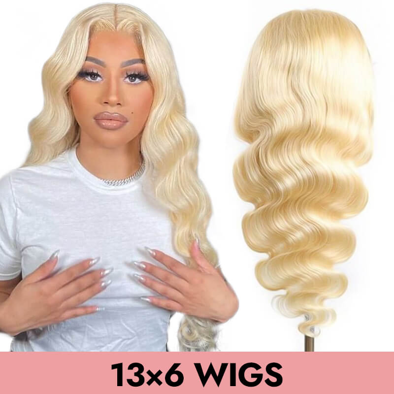 Bodywave 613 blonde wig 13x6 lace front wig full frontal wig HD lace transparent lace human virgin hair 150% 200% COMELYHAIRS™