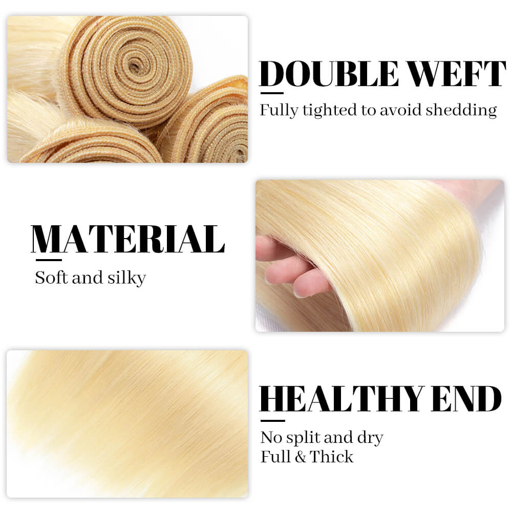 Body wave 1 Bundle 613 Blonde 100% Human Virgin Brazilian Hair Weaves Sale