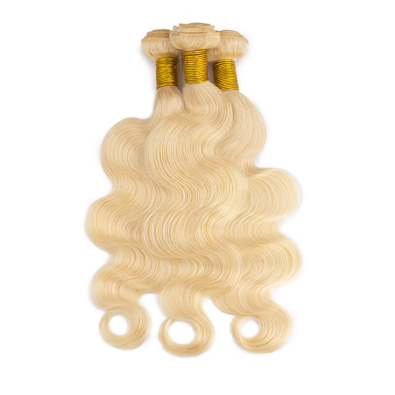 Body wave 1 Bundle 613 Blonde 100% Human Virgin Brazilian Hair Weaves Sale
