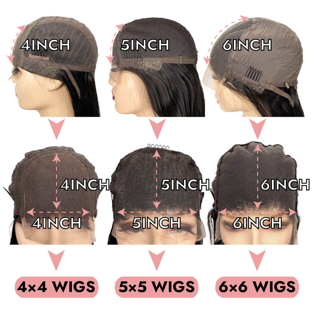 HD 6x6 closure wig Straight Bodywave Deepwave Deepcurl natural color 180%  250% human virgin hair COMELYHAIRS™