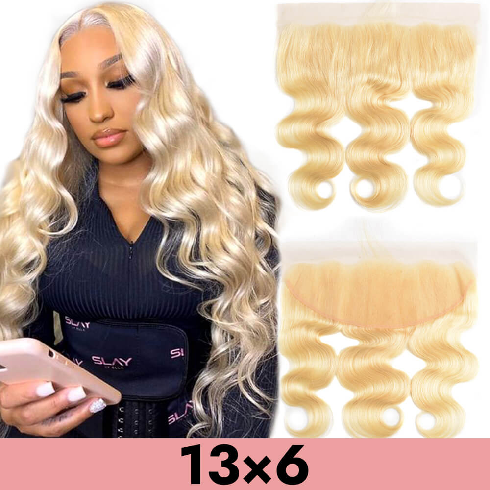 613 blonde 13x6 frontal transparent lace human virgin hair straight bodywave COMELYHAIRS™