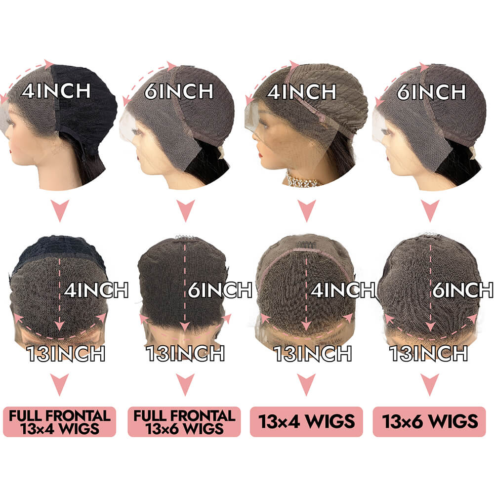 Water wave transparent lace full frontal lace front natural black 13x4 13x6 human virgin hair wigs waterwave 180% 250% COMELYHAIRS™