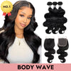3Pcs Body wave Hair Bundles Deals With 4x4/5x5 Closure/13x4 Frontal HD Transparent Lace 100% Human Virgin Brazilian Hair Weaves COMELYHAIRS®