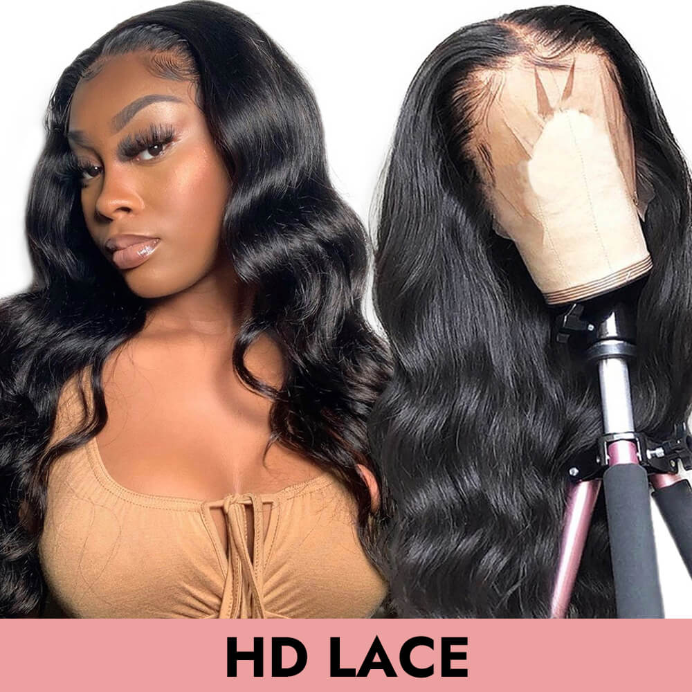 Body wave HD full frontal lace front 13x4 13x6 human virgin hair wigs bodywave 180% 250% COMELYHAIRS™