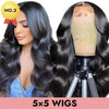 HD 5x5 closure wig 150% 200% straight bodywave deepwave deepcurl glueless full closure wigCOMELYHAIRS™