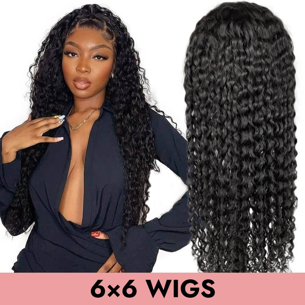 HD 6x6 closure wig Straight Bodywave Deepwave Deepcurl natural color 180%  250% human virgin hair COMELYHAIRS™