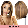 Load image into Gallery viewer, #4/27 highlight Bob transparent full frontal lace front 13x4 13x6 human virgin hair wigs 180% 250% COMELYHAIRS™