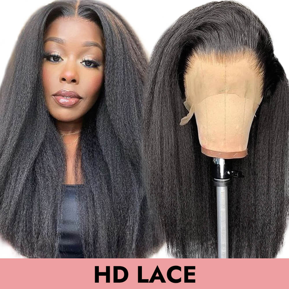 Kinky straight HD full frontal lace front 13x4 13x6 human virgin hair wigs 180% 250% COMELYHAIRS™