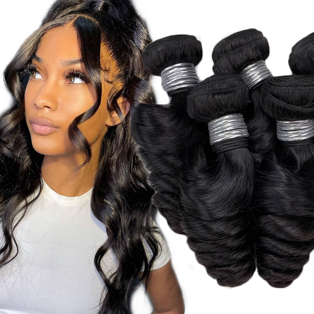 Loose wave 1 Bundle Natural Nolor 100% Human Virgin Brazilian Hair Weaves Sale Store COMELYHAIRS®